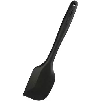 Tiger Crown Silicone Rubber Spatula Large Black Made in Japan No.3530