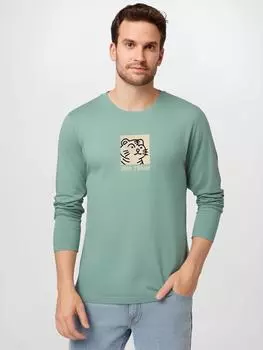 Tiger Cub S-5XL Мужская футболка с длинными рукавами из чистого хлопка, повседневные свитера большого размера S