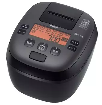 Tiger Cup Variable W Pressure IH Jar Rice Cooker Freshly Cooked Bubble Cooker Slate Black 5.5 JPI-S100-KT