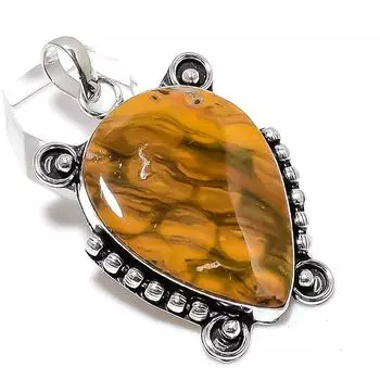 Tiger Eye Gemstone Handmade 925 Sterling Silver Jewelry Pendant 2.17 G1Q20