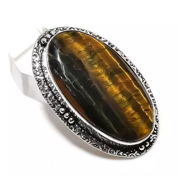 Tiger Eye Gemstone Handmade 925 Sterling Silver Jewelry Gift Pendant 1.97 D8p99