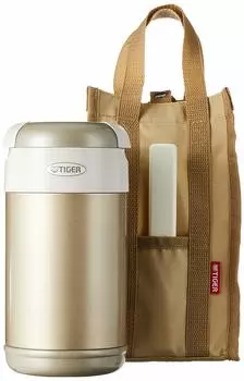 Tiger LWR-A092 NN Thermal Lunch Box, Champagne Gold