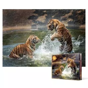 Tiger s Water Play - пазл из 1000 деталей, популярная корейская головоломка