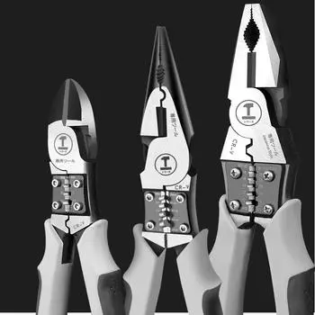 Плоскогубцы Tiger Steel Wire с косым зевом, бытовые инструменты, многофункциональные, специализированные для электриков, универсальные диагональные инструменты для дома