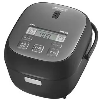 Tiger Thermos (TIGER) Rice Cooker, 3 Cups, For Living Alone, Microcomputer, Super Delicious Menu, Frozen Rice Menu, Cooking Menu Included, Freshly Coo
