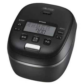 Tiger Thermos (TIGER) Rice Cooker 5.5 Cups Pressure IH Type Bubble Fire Cooker Earthen Pot Kamado Coated Pot Matte Black JRI-A100KM