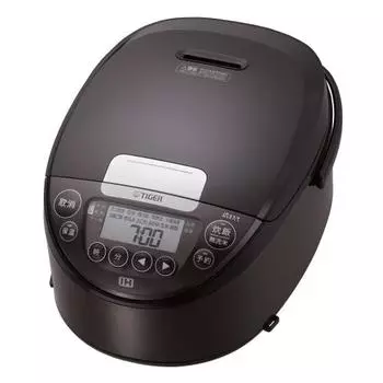 Tiger Thermos (TIGER) Rice Cooker 5.5 Cups IH Type Freshly Cooked Far Red Black Thick Pot Easy to Clean Brown JPW-D100T