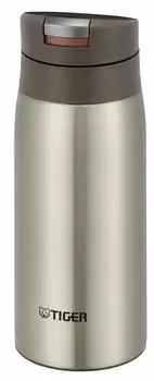 Tiger Thermos Tiger Water Bottle 350ml Sahara Mug Stainless Steel Bottle One Touch Lightweight Clear Stainless Steel (TIGER) MCX-A352XC