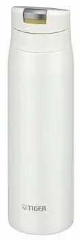 Tiger Thermos Tiger Water Bottle 500ml Sahara Mug Stainless Steel Bottle One Touch Lightweight Shell White (TIGER) MCX-A502WR