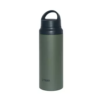 Tiger Thermos Tiger Water Bottle 600ml with Handle Lightweight Stainless Steel Bottle Outdoor Khaki [WEB Exclusive] (TIGER) MCZ-N060GK