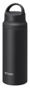 Tiger Thermos Tiger Water Bottle 600ml with Handle Lightweight Stainless Steel Bottle Outdoor Office Stargaze (TIGER) (Black) MCZ-S060KC