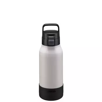Tiger Thermos Water 1 Vacuum Insulated Stainless Steel Bottle with Easy to Open with One Sports Drinks Large Direct Wide Cold Storage Only White