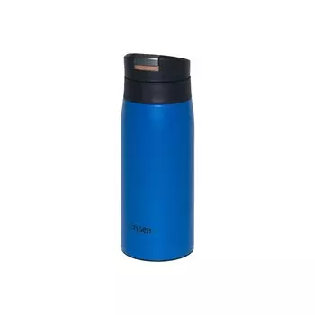 Tiger Thermos Water Bottle 350ml Hot Water OK One Push Stainless Bottle Easy to Use with One Hand Mug Thermal Insulation Blue [WEB Exclusive] (TIGER)