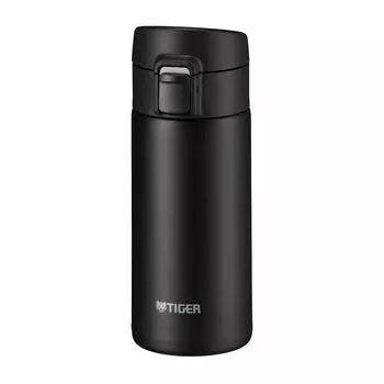 Tiger Thermos Water Bottle 360ml Mug Bottle One Touch Lightweight Stainless Steel Bottle Vacuum Insulated Thermal Insulation Black (TIGER) MKA-K036KK