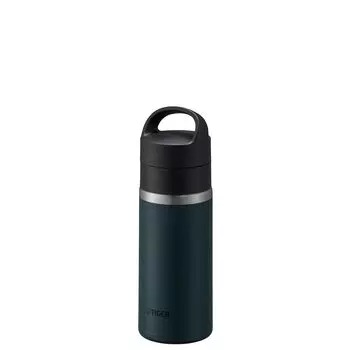 Tiger thermos water bottle 360ml vacuum insulated carbonated bottle stainless steel beer OK handle holder included portable compact Navy [Dishwasher
