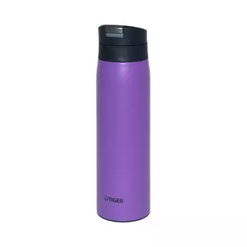 Tiger Thermos Water Bottle 500ml Hot Water OK One Push Stainless Bottle Easy to Use with One Hand Mug Thermal Insulation Purple [WEB Exclusive]