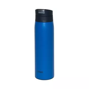 Tiger Thermos Water Bottle 500ml Hot Water OK One Push Stainless Bottle Easy to Use with One Hand Mug Thermal Insulation Blue [WEB Exclusive] (TIGER)
