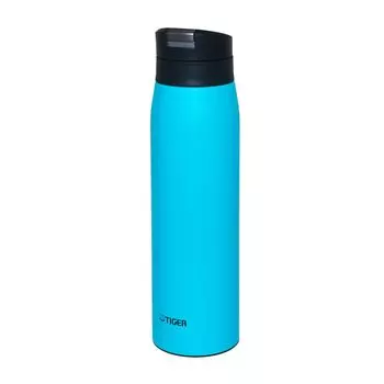 Tiger Thermos Water Bottle 600ml Hot Water OK One Push Stainless Bottle Easy to Use with One Hand Mug Thermal Insulation Light Blue [WEB Exclusive]