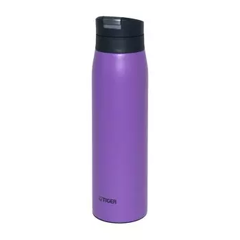 Tiger Thermos Water Bottle 600ml Hot Water OK One Push Stainless Bottle Easy to Use with One Hand Mug Thermal Insulation Purple [WEB Exclusive]