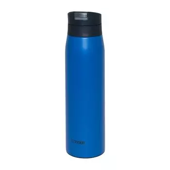 Tiger Thermos Water Bottle 600ml Hot Water OK One Push Stainless Bottle Easy to Use with One Hand Mug Thermal Insulation Blue [WEB Exclusive] (TIGER)