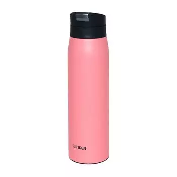 Tiger Thermos Water Bottle 600ml Hot Water OK One Push Stainless Bottle Easy to Use with One Hand Mug Thermal Insulation Pink [WEB Exclusive] (TIGER)
