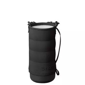 Tiger Thermos Water Bottle Liter Type Type Vacuum Insulated Bottle Pouch with Strap Large Capacity Machine Washable Black 1.2 MTA-B120 & MTA-T120