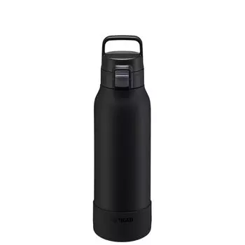 Tiger Thermos Water Vacuum Insulated Stainless Steel Bottle with Easy to Open with One Sports Drinks Large Direct Wide Cold Storage Only Black Bottle,