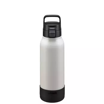 Tiger Thermos Water Vacuum Insulated Stainless Steel Bottle with Easy to Open with One Sports Drinks Large Direct Wide Cold Storage Only White Bottle,
