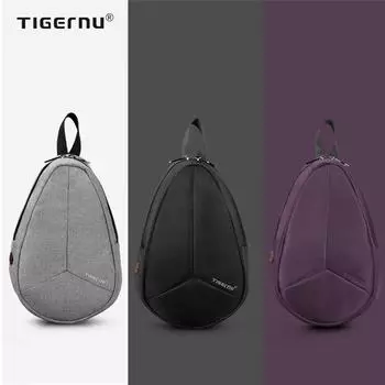 Tigernu, Новое поступление, водонепроницаемая нейлоновая мужская модная нагрудная сумка для мужчин, сумки через плечо, высококачественные дизайнерские маленькие сумки для подростков серый