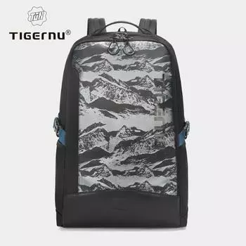 Tigernu Пожизненная гарантия Мужской рюкзак 17-дюймовый рюкзак для ноутбука Мужской рюкзак для школы для путешествий Рюкзак большой емкости Сумка Школьная сумка чёрный