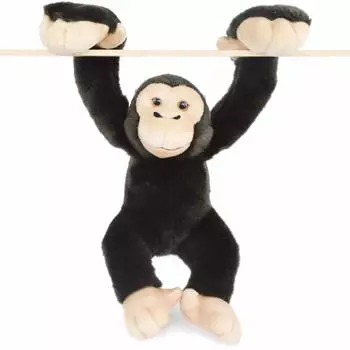 TigerTaleToys Chimpanzee Plush Cute Pet Monkey Japanese Toy, Realistic, 43cm, Large, [Official Product]