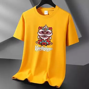 Tiglon 10 цветов из чистого хлопка Мужская футболка с круглым вырезом и коротким рукавом Свободная мужская футболка S-6XL S