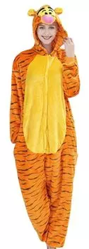 Тигр Кигуруми Милый Высокий Кигуруми Комната Хэллоуин Хэллоуин Животное Кигуруми Хэллоуин Событие Рождество Рождественский Костюм [SCLYX] Пижамы, Взрослые,