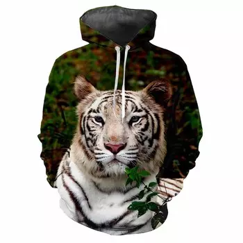 Тигр Животное Зверь 3D Печатный Весна И Осень Мужчины С Толстовкой Свободный Повседневный Модный Личность Для Создания Удобной Одежды 100