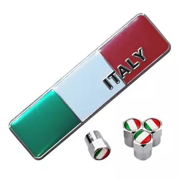 TIGRE BLANC Flag Sticker 3D Tire Air Valve Cap Emblem Accessory Dress Up Universal