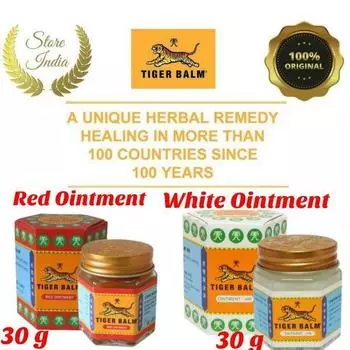 Тигровый бальзам, красно-белая тайская мазь с травами, облегчающая боли, массажная руб., 30 г x1