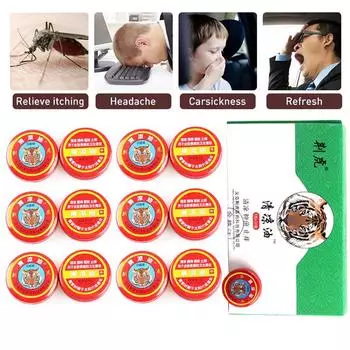 Тигровый бальзам-пластырь Тигровые эфирные масла Устранение комаров Головная боль Простуда Головокружение Твердый воздух