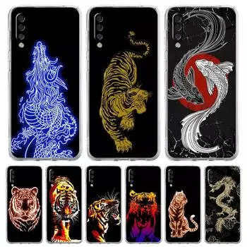 Тигровый неоновый леопардовый чехол для телефона Samsung Galaxy A52 A50 A70 A10 A30 A40 A20S A20E A02S A12 A22 A72 A32 5G A04s мягкий прозрачный чехол Samsung A04s