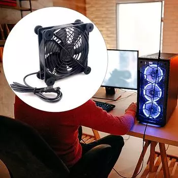 Тихий 120-мм вентилятор для маршрутизатора с регулятором скорости DC5V USB-питание вентилятор для корпуса маршрутизатора модема приемника DVR