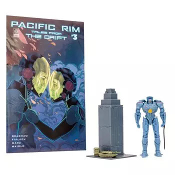 Тихоокеанский рубеж McFarlane Toys Gypsy Danger Scale Figure Playset с 14737 (Егерь) 4-дюймовый комикс,