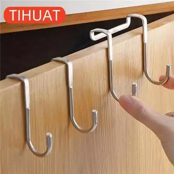 ТИХУАТ Кухня, Ванная, Шкаф, Дверь, Задняя дверь, не оставляющая следов задней двери, Крючок-крючок, S-образный крючок без отверстий белый