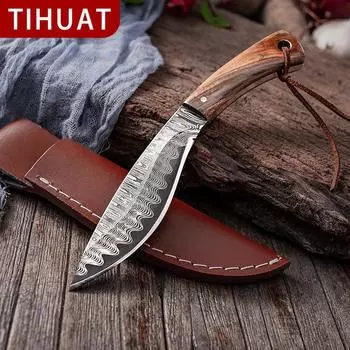 TIHUAT Профессиональный нож для обвалки, нож для убоя мяса, кухонный нож, мясник, ягненок, крупный рогатый скот, нож для кровотечения, нож для потрошения костного мяса