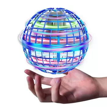 Tikduck Flying Ball Gyro Flying Light Ball Toy Парящий Бумеранг Spinner Вращение с RGB подсветкой USB перезаряжаемый мини-дрон для детей и взрослых Популярный синий