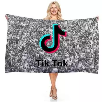 Tiktok 3d Printed Towel Bathing Bathrobe Beach Swimming Swimwear Shower Towel 15