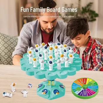TikTok Astronaut Balance Board Game – интерактивная развивающая игрушка для родителей и детей Balance Astronaut синий