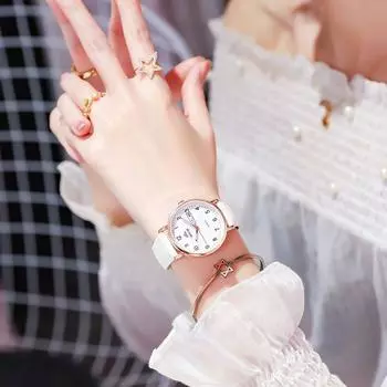 TikTok новые часы Ins, женские трендовые летние новые светящиеся водонепроницаемые модные повседневные женские подарочные часы для подруг