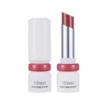 tilnus Sunlit Pearl Lip Glow 02 Honey Sunset Milky Nudie Peach Lip Tint Pearl Lip Serum 3.3g /
