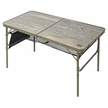 TIMBER RIDGE Открытый складной 2 Высота для семейного стола, Стол, Регулируемый, 120X60 см, Кемпинг, Пикник, Отдых, Алюминий,