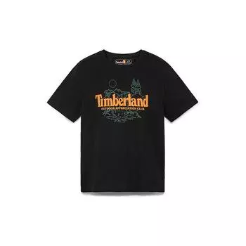 Timberland 2024 Весна Лето Новая уличная повседневная дышащая футболка с коротким рукавом для мужчин, топы черного цвета A4345-001 L