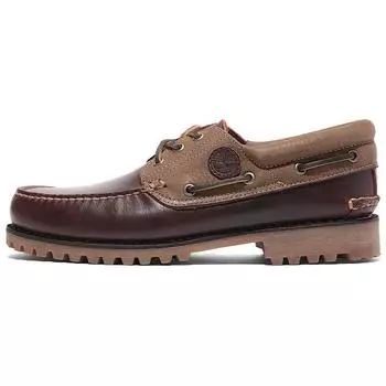Timberland 3-Eye Lug Ручной работы лодочные туфли Коричневый корень пива Мужские кроссовки TB0A2PDQEIW 39.5